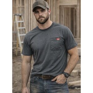 Wrangler Workwear Pocket Tee Oversized Grunge Streetwear Utility Gorpcore